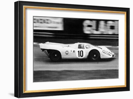 Gulf Porsche 917 in Action, C1970-C1971-null-Framed Photographic Print