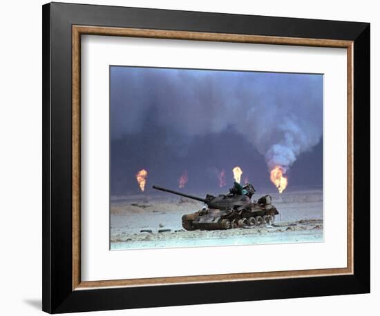 Gulf War Iraqi Tank-David Longstreath-Framed Premium Photographic Print