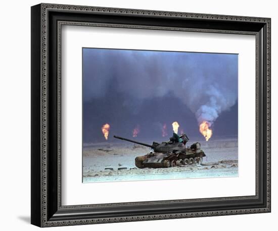 Gulf War Iraqi Tank-David Longstreath-Framed Premium Photographic Print