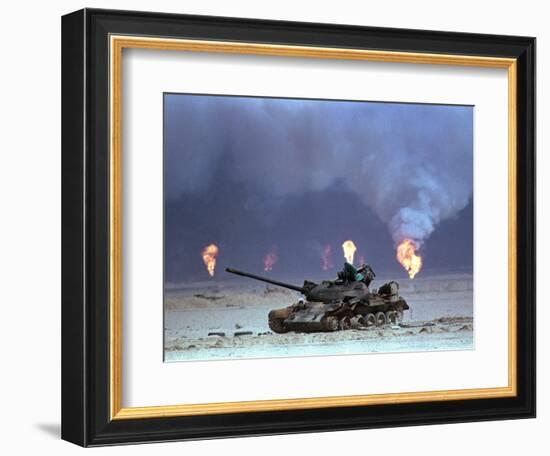 Gulf War Iraqi Tank-David Longstreath-Framed Premium Photographic Print