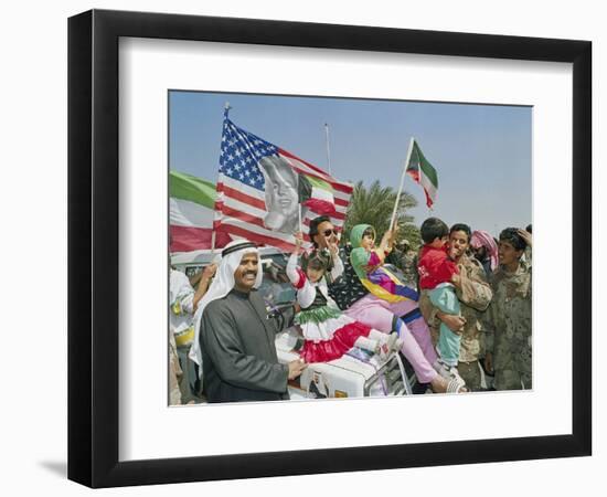 Gulf War Kuwait Liberation-J. Scott Applewhite-Framed Photographic Print