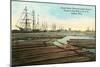 Gulfport, Floating Timber-null-Mounted Art Print