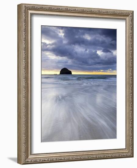 Gull Rock at Sunset, Trebarwith Strand, Cornwall, UK-Nadia Isakova-Framed Photographic Print