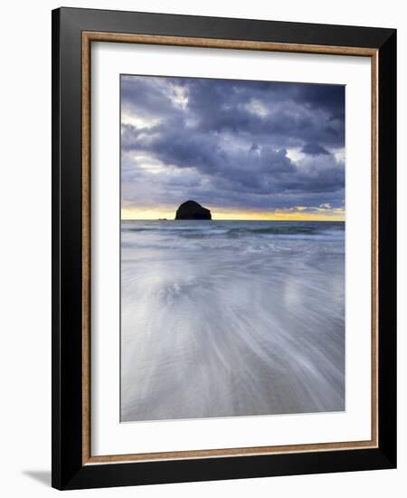 Gull Rock at Sunset, Trebarwith Strand, Cornwall, UK-Nadia Isakova-Framed Photographic Print