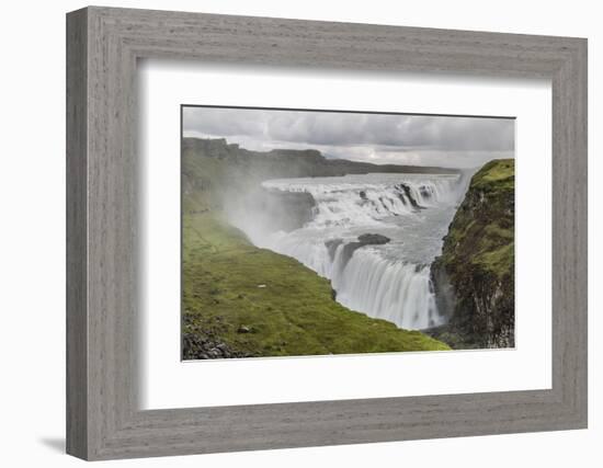 Gullfoss (Golden Falls), a Waterfall Located in the Canyon of the Hvita River in Southwest Iceland-Michael Nolan-Framed Photographic Print