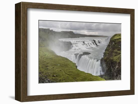 Gullfoss (Golden Falls), a Waterfall Located in the Canyon of the Hvita River in Southwest Iceland-Michael Nolan-Framed Photographic Print