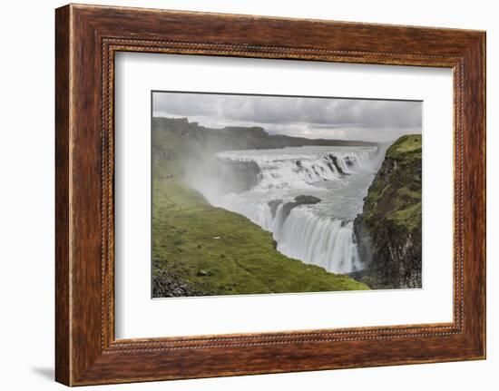 Gullfoss (Golden Falls), a Waterfall Located in the Canyon of the Hvita River in Southwest Iceland-Michael Nolan-Framed Photographic Print