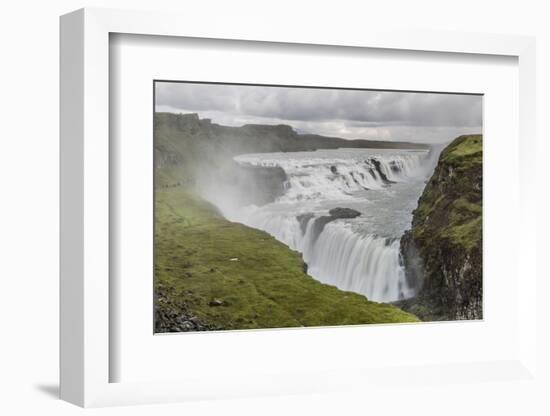 Gullfoss (Golden Falls), a Waterfall Located in the Canyon of the Hvita River in Southwest Iceland-Michael Nolan-Framed Photographic Print