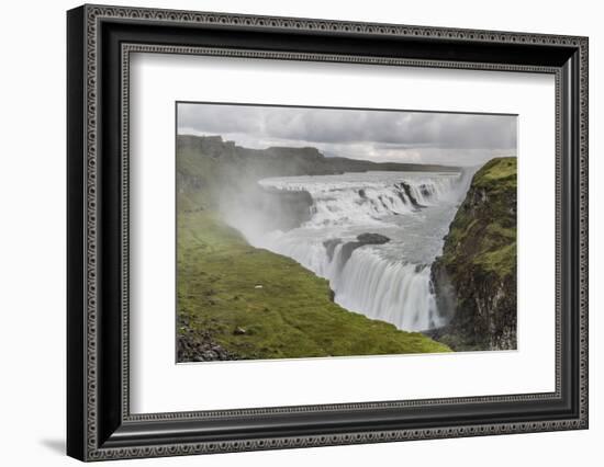 Gullfoss (Golden Falls), a Waterfall Located in the Canyon of the Hvita River in Southwest Iceland-Michael Nolan-Framed Photographic Print