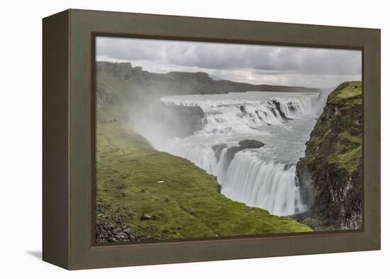 Gullfoss (Golden Falls), a Waterfall Located in the Canyon of the Hvita River in Southwest Iceland-Michael Nolan-Framed Premier Image Canvas