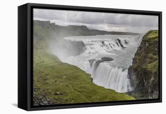 Gullfoss (Golden Falls), a Waterfall Located in the Canyon of the Hvita River in Southwest Iceland-Michael Nolan-Framed Premier Image Canvas