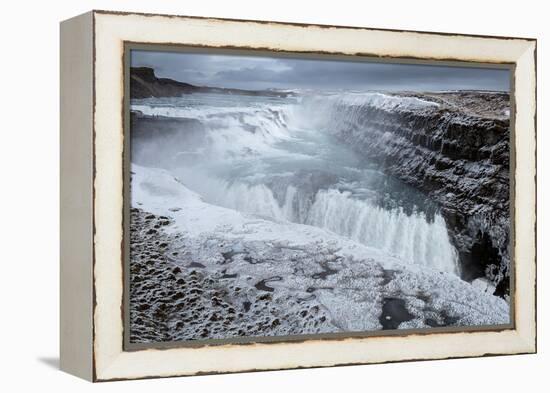 Gullfoss Waterfall, (Golden Falls), Iceland-null-Framed Premier Image Canvas