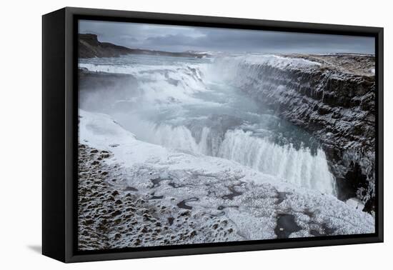 Gullfoss Waterfall, (Golden Falls), Iceland-null-Framed Premier Image Canvas
