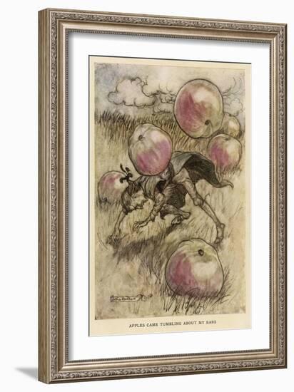 Gulliver and the Apples-Arthur Rackham-Framed Art Print