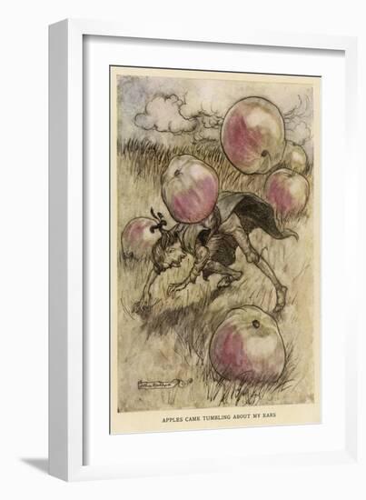 Gulliver and the Apples-Arthur Rackham-Framed Art Print