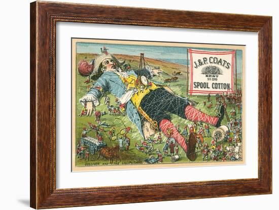 Gulliver and the Lilliputians-null-Framed Art Print