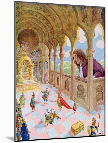 Gulliver at Lilliput, Illustration from a French Edition of "Gulliver's Travels," circa 1900-Pseudonym For Onfray De Breville Job-Mounted Giclee Print