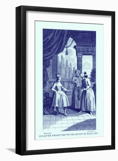 Gulliver Presented to the Queen of Babilary-William Hogarth-Framed Giclee Print