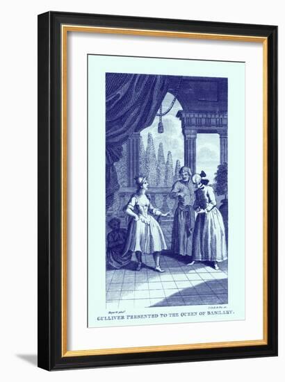 Gulliver Presented to the Queen of Babilary-William Hogarth-Framed Giclee Print