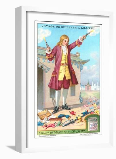 Gulliver's Travels Trade Card-null-Framed Art Print