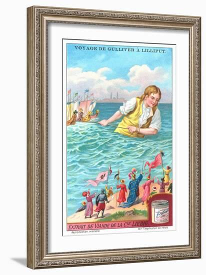 Gulliver's Travels Trade Card-null-Framed Art Print