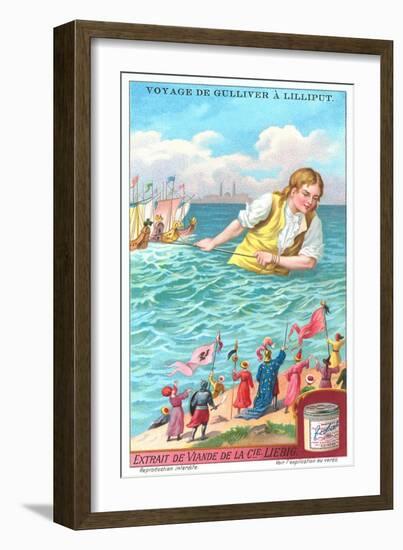 Gulliver's Travels Trade Card-null-Framed Art Print