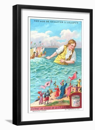 Gulliver's Travels Trade Card-null-Framed Art Print