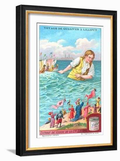 Gulliver's Travels Trade Card-null-Framed Art Print