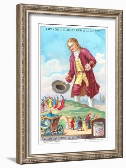 Gulliver's Travels Trade Card-null-Framed Art Print