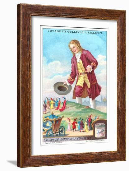 Gulliver's Travels Trade Card-null-Framed Art Print