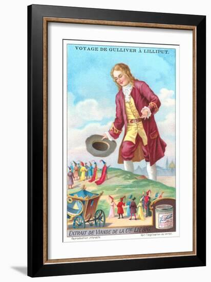 Gulliver's Travels Trade Card-null-Framed Art Print