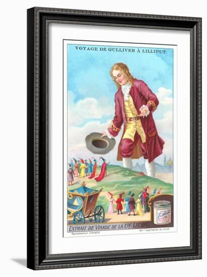 Gulliver's Travels Trade Card-null-Framed Art Print