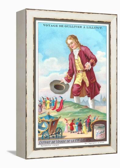 Gulliver's Travels Trade Card-null-Framed Stretched Canvas