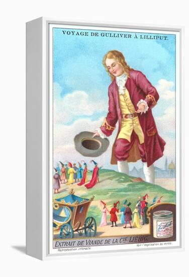 Gulliver's Travels Trade Card-null-Framed Stretched Canvas