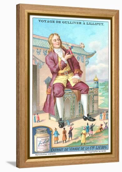 Gulliver's Travels Trade Card-null-Framed Stretched Canvas