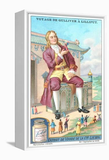 Gulliver's Travels Trade Card-null-Framed Stretched Canvas