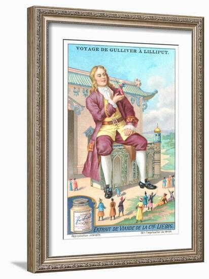 Gulliver's Travels Trade Card-null-Framed Art Print