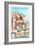 Gulliver's Travels Trade Card-null-Framed Art Print