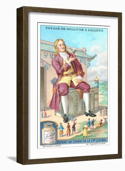 Gulliver's Travels Trade Card-null-Framed Art Print