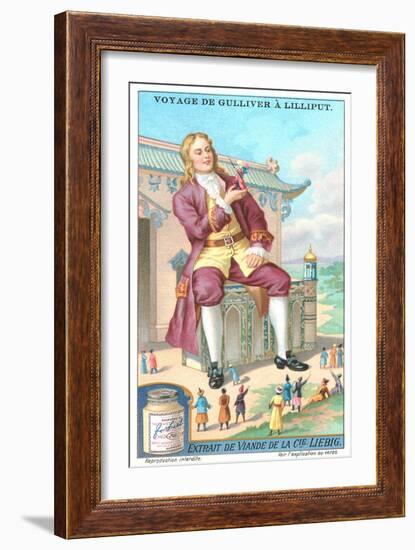 Gulliver's Travels Trade Card-null-Framed Art Print