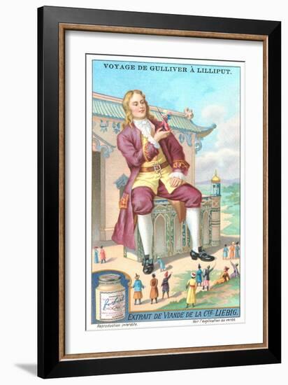 Gulliver's Travels Trade Card-null-Framed Art Print