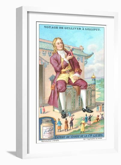 Gulliver's Travels Trade Card-null-Framed Art Print