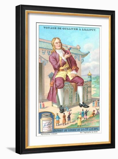 Gulliver's Travels Trade Card-null-Framed Art Print