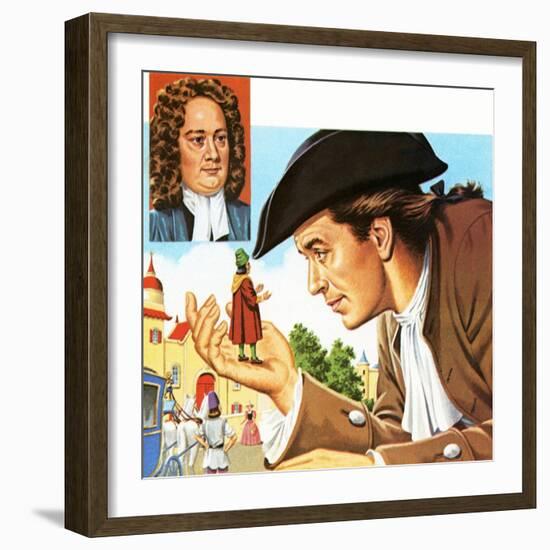 Gulliver's Travels, with Inset of its Author Jonathan Swift-John Keay-Framed Giclee Print