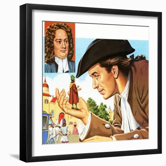 Gulliver's Travels, with Inset of its Author Jonathan Swift-John Keay-Framed Giclee Print