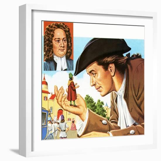 Gulliver's Travels, with Inset of its Author Jonathan Swift-John Keay-Framed Giclee Print