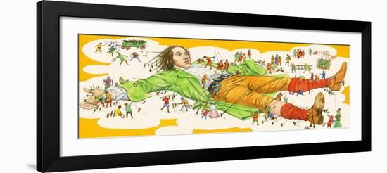 Gulliver's Travels-English School-Framed Giclee Print