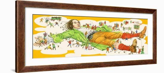 Gulliver's Travels-English School-Framed Giclee Print