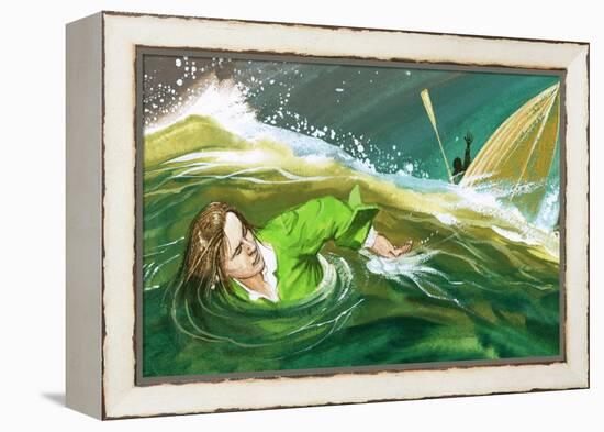 Gulliver Shipwrecked-English School-Framed Premier Image Canvas