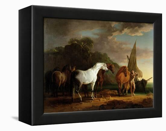 Gulliver Taking His Final Leave of the Land of the Houyhnhnms, c.1769-Sawrey Gilpin-Framed Premier Image Canvas